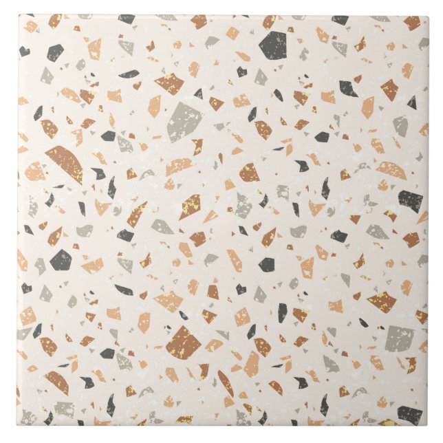 Grainy coloured terrazzo texture seamless pattern  tile (Front)