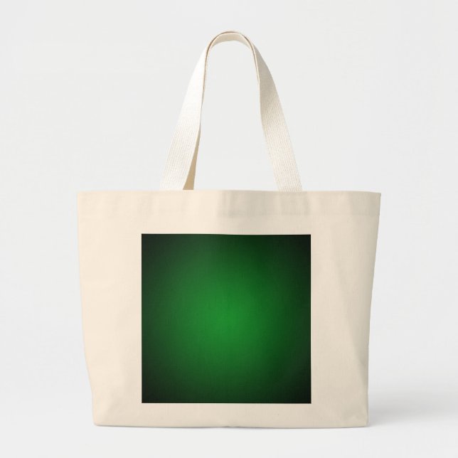 Grainy Green-Black Vignette Large Tote Bag (Front)