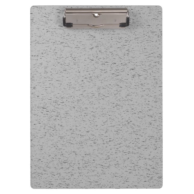 Grainy Plain Grey Colour Design  Clipboard (Front)