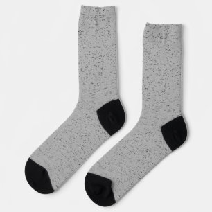 Grainy Plain Grey Colour Design  Socks