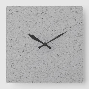 Grainy Plain Grey Colour Design  Square Wall Clock