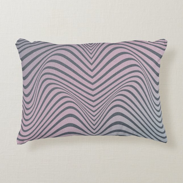 Grainy psychedelic background. Zebra stripe patter Decorative Cushion (Front)