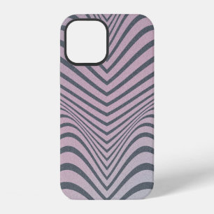 Grainy psychedelic background. Zebra stripe patter iPhone 12 Case