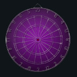 Grainy Purple-Black Vignette Dartboard<br><div class="desc">This design features a simple background of brilliant purple in the centre, fading darker and darker towards the outside edge where it is nearly black with a light grain texture for a more natural feel. This purple to black grainy vignette is beautiful as it is, or it can be the...</div>