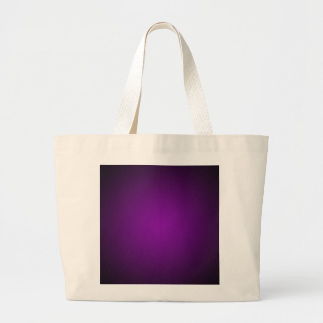 Grainy Purple-Black Vignette Large Tote Bag (Front)
