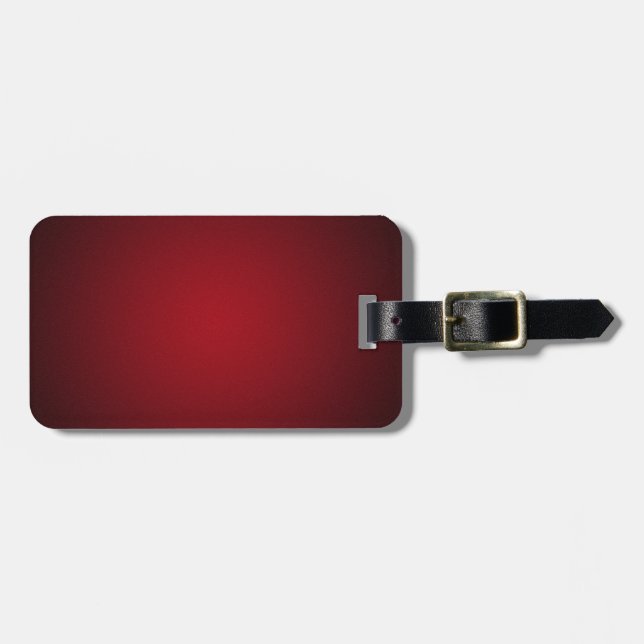 Grainy Red-Black Vignette Luggage Tag (Front Horizontal)