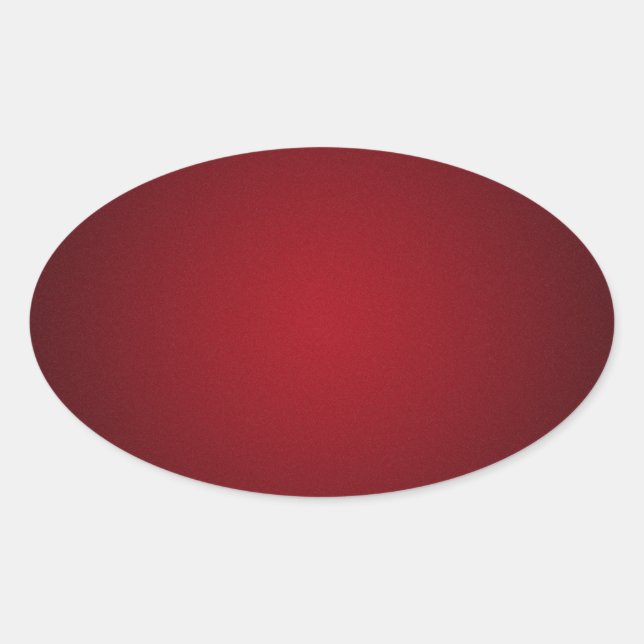 Grainy Red-Black Vignette Oval Sticker (Front)