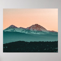 Grainy Sunset Mountain View // Orange Skies