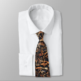 Grainy texture satin brown embossed and grayish    tie