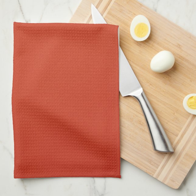 Grainy Warm Red Background Tea Towel (Quarter Fold)