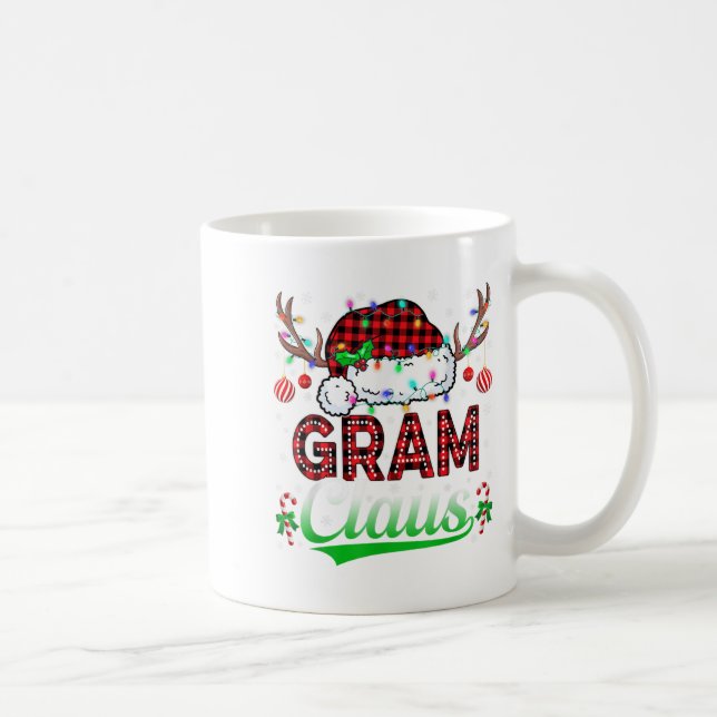 Gram Claus Christmas Lights Matching Family Xmas P Coffee Mug (Right)