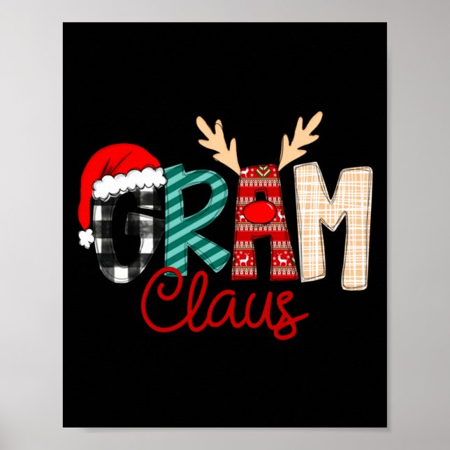 Gram Claus Xmas Happy New Santa Claus Merry Christ Poster (Front)