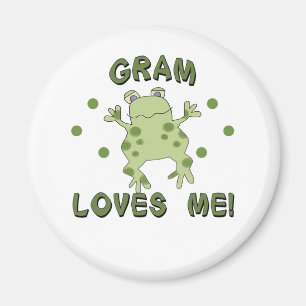 Gram Loves Me Frog Magnet