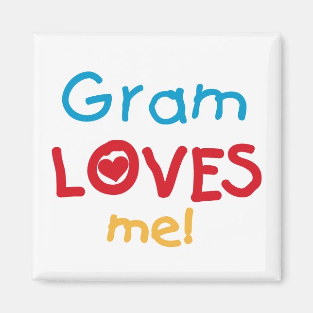 Gram Loves Me T-shirts and Gifts Magnet (Front)