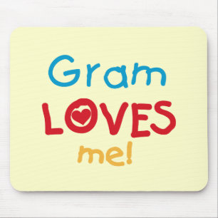 Gram Loves Me T-shirts and Gifts Mouse Mat
