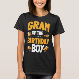 Gram Of The Birthday Boy Construction Worker Bday  T-Shirt