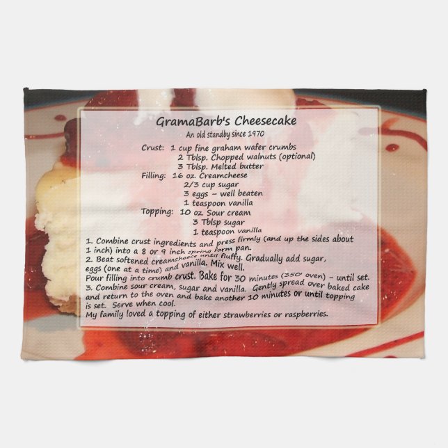GramaBarb's Cheesecake Kitchen Towel (Horizontal)