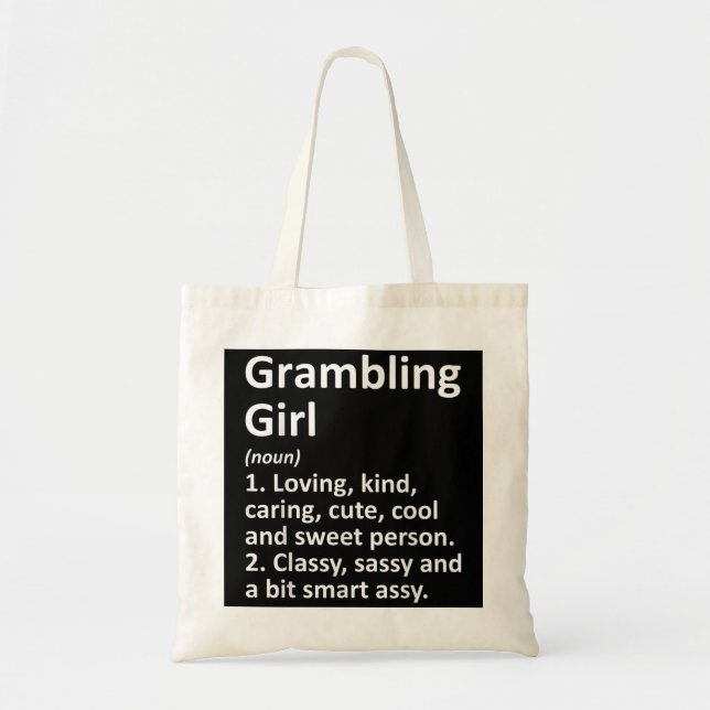 GRAMBLING GIRL LA LOUISIANA Funny City Home Roots  Tote Bag (Front)