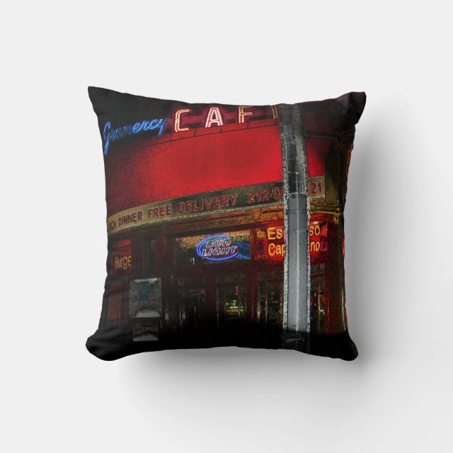Gramercy Park Cafe, NYC Cushion (Front)