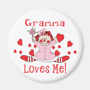 Gramma Love's me Rag Doll Magnet