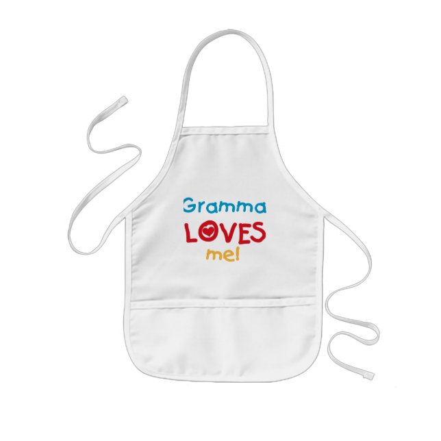 Gramma Loves Me T-shirts and Gifts Kids Apron (Front)
