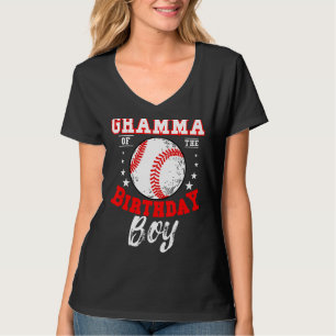 Gramma Of The Birthday Boy Baseball Theme Bday Cel T-Shirt