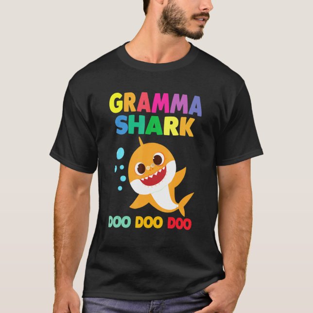 Gramma Shark  Doo Doo  Baby Mummy Kids T-Shirt (Front)