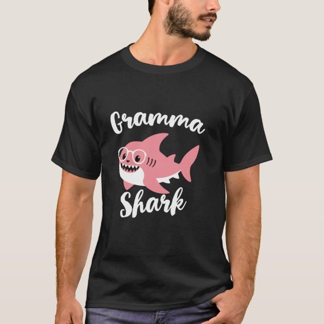 Gramma Shark Mother s Day Grandma Funny T-Shirt (Front)
