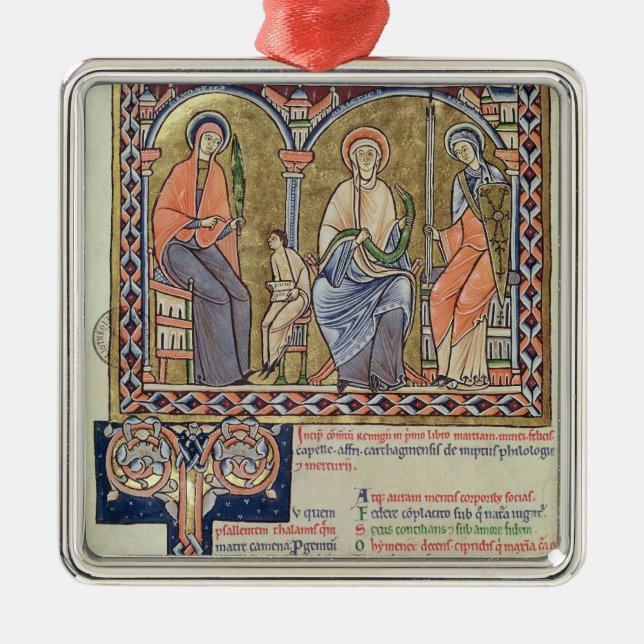 Grammar, Dialect and Rhetoric from 'Satyricon' Metal Tree Decoration (Front)