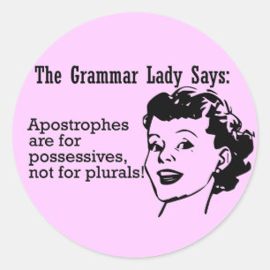 Grammar Lady Apostrophes Stickers