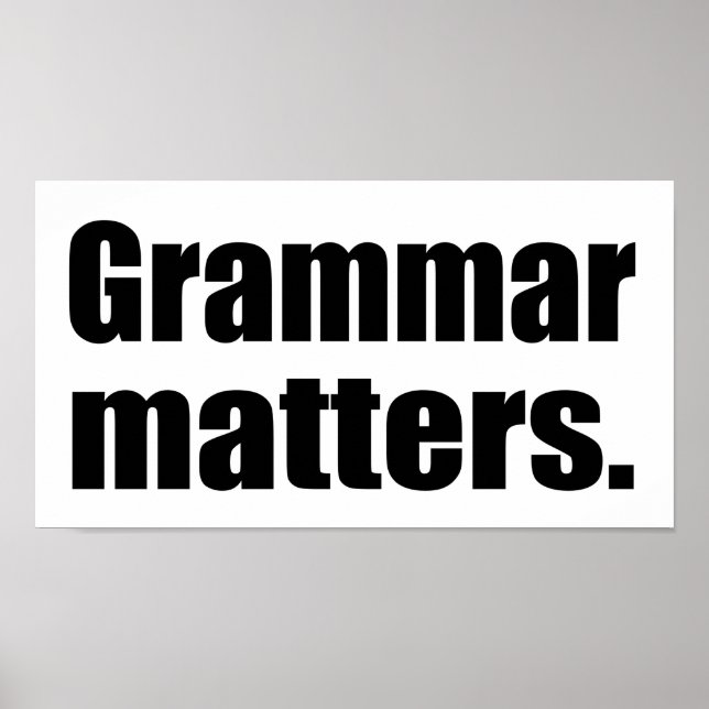Grammar Matters | Language Skills Poster (Front)
