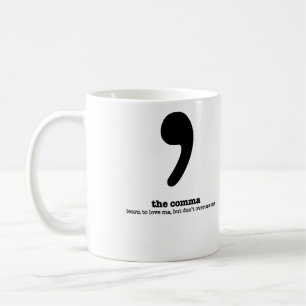 Grammar Mug Comma Humour Grammatical Gift