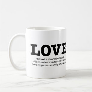 Grammar Mug Love Definition English Grammar Nerd