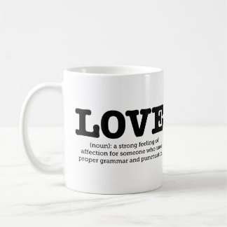 Grammar Mug Love Definition English Grammar Nerd