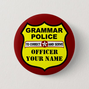 Grammar Police Customisable Button