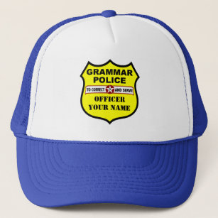 Grammar Police Customisable Hat