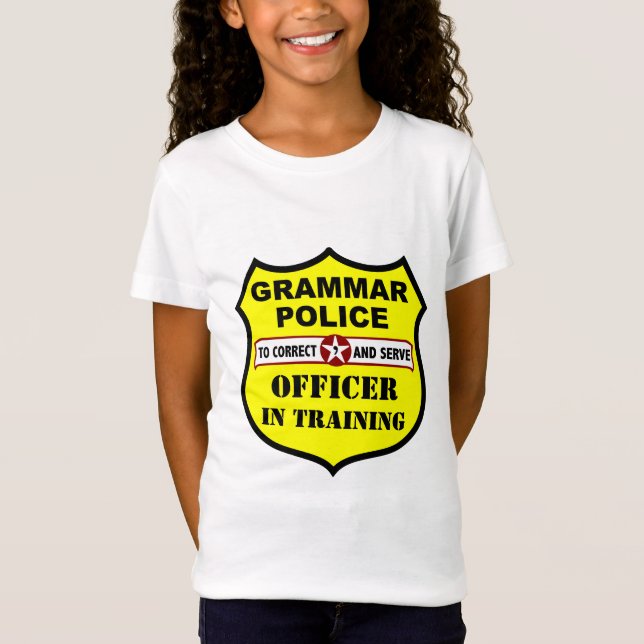 Grammar Police Customisable KIds Tee (Front)