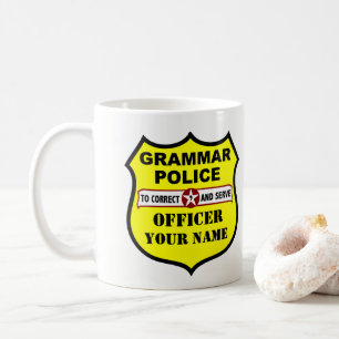 Grammar Police Customisable Mug