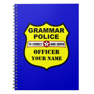 Grammar Police Customisable Notebook