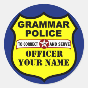 Grammar Police Customisable Sticker