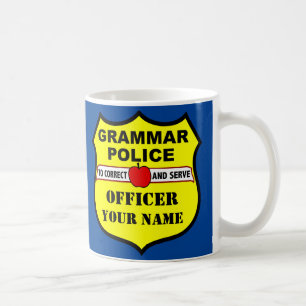 Grammar Police Customisable Teacher Mug