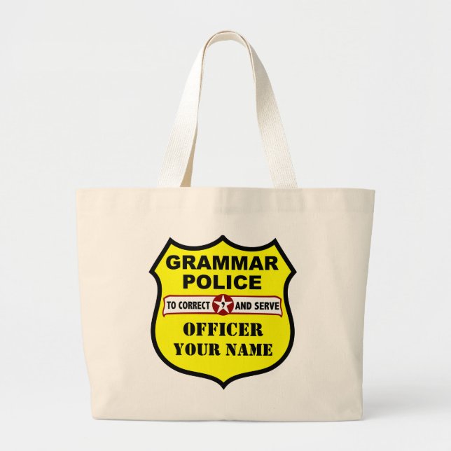 Grammar Police Customisable Tote (Front)