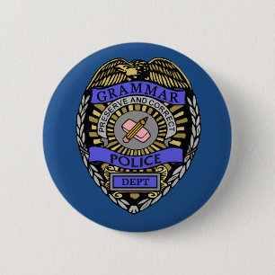 Grammar Police Dept Badge Pencil Eraser