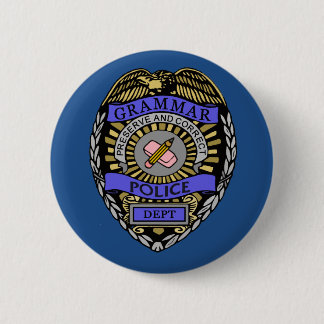 Grammar Police Dept Badge Pencil Eraser