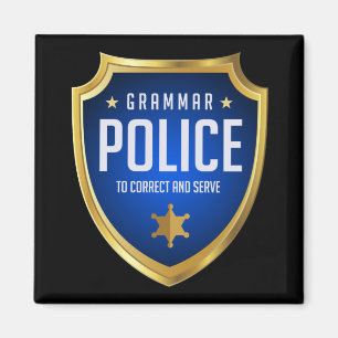 Grammar Police Funny Magnet