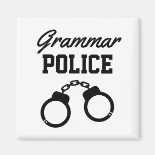 Grammar Police funny teaching fridge magnet