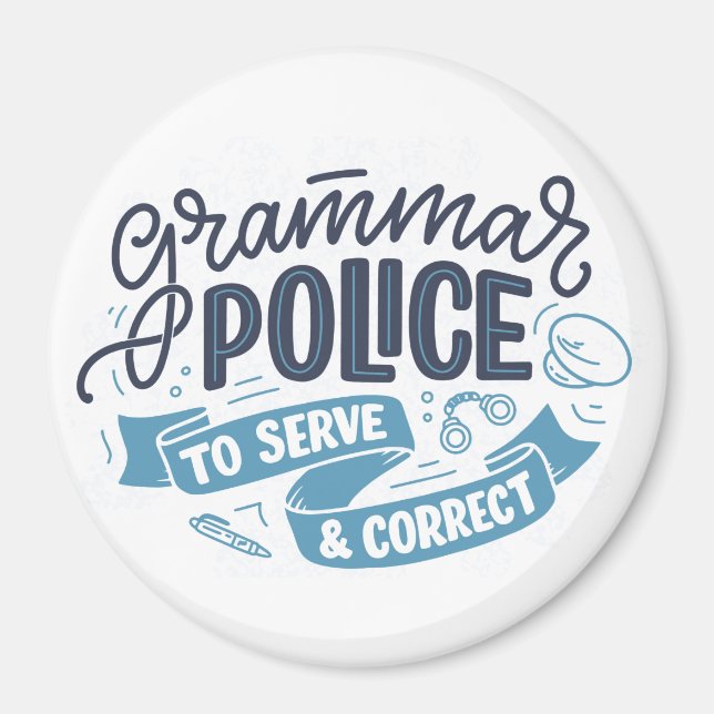 Grammar Police Magnet (Front)