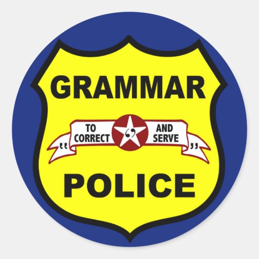 Image of Grammar Police Sticker