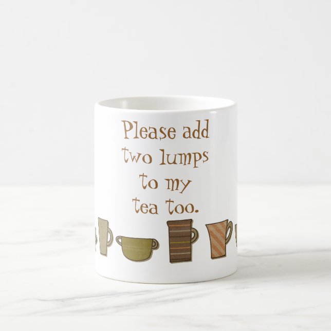 Grammar Police Two Lumps To Tea Too Mug (Center)