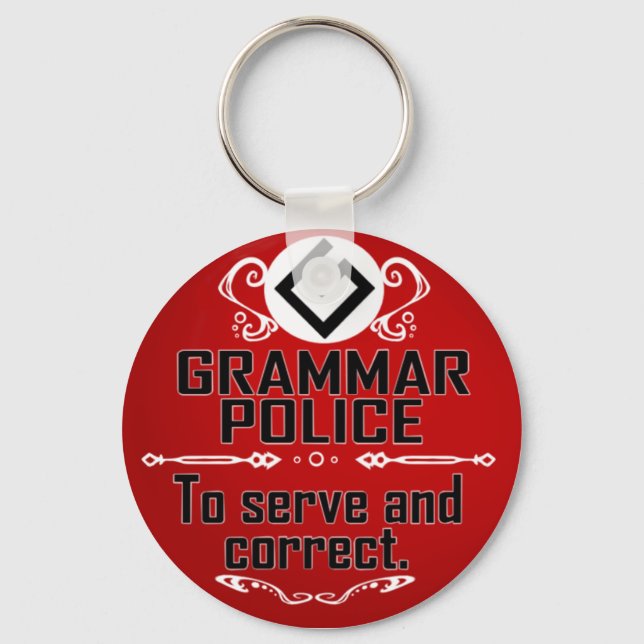 Grammar Policeman Key Ring (Front)